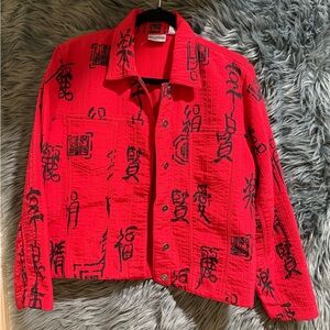 Chico’s Shirt Jacket - Size 8 | Color: Red